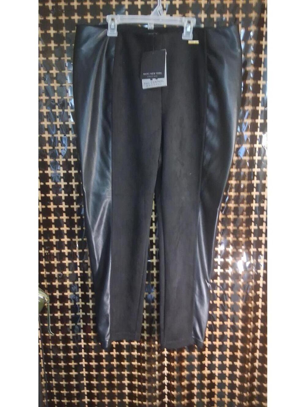 Marc New York Andrew Marc Faux Leather Panel Leggings